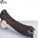  Dương vật giả hít tường da đen có bao quy đầu như thật k1 