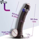  Dương vật giả hít tường da đen có bao quy đầu như thật k1 