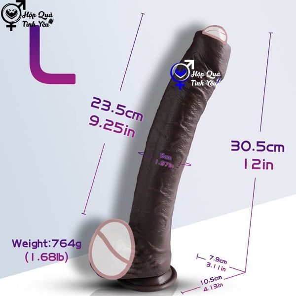  Dương vật giả hít tường da đen có bao quy đầu như thật k1 
