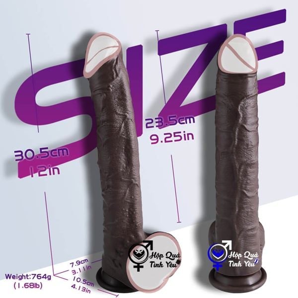  Dương vật giả hít tường da đen có bao quy đầu như thật k1 