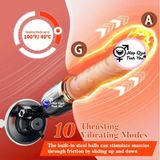  Dương vật giả hít tường điều khiển từ xa rung thụt nhiệt có bi 