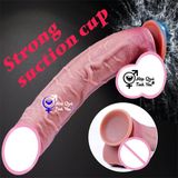  Dương vật giả hít tường silicon có bao quy đầu như thật d1 