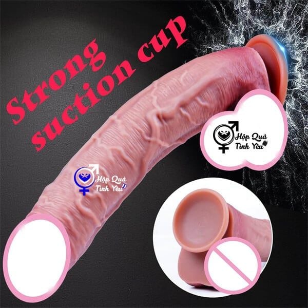  Dương vật giả hít tường silicon có bao quy đầu như thật d1 