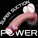  Dương vật giả hít tường silicon có bao quy đầu như thật d2 