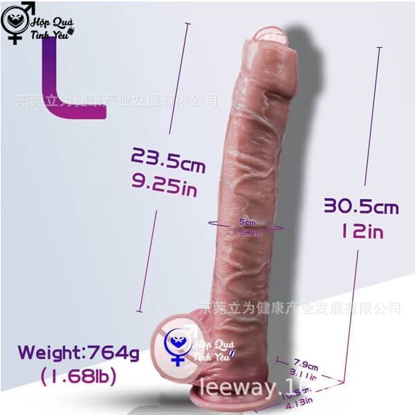  Dương vật giả hít tường silicon có bao quy đầu như thật d2 