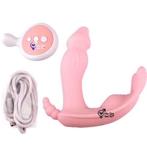  Dương vật giả mini rung 3 đầu điều khiển từ xa dùng sạc s1 