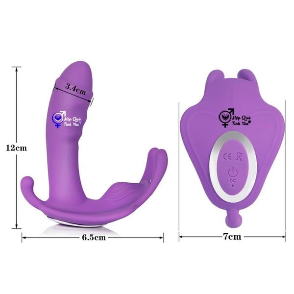  Dương vật giả mini rung 3 đầu điều khiển từ xa dùng sạc s1 