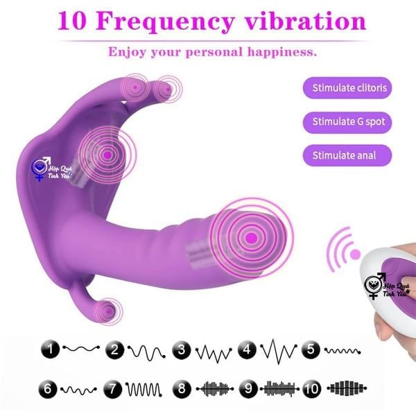  Dương vật giả mini rung 3 đầu điều khiển từ xa dùng sạc s1 