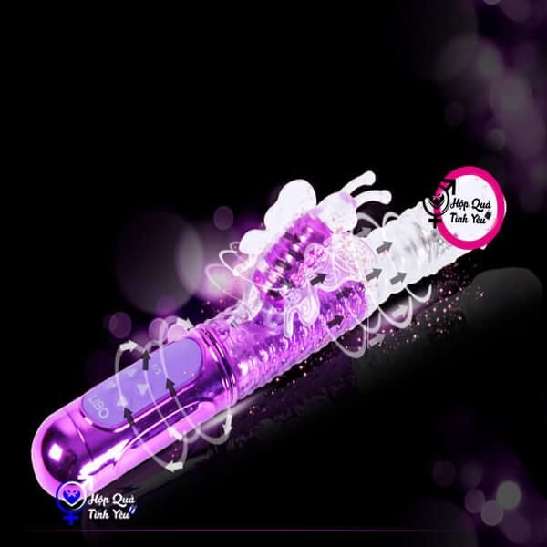  Dương vật giả rung thụt ngoáy xoay bi đa chức năng 
