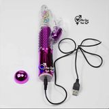  Dương vật giả rung thụt ngoáy xoay bi đa chức năng 