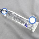  Dương vật giả silicon trong suốt có đế hít tường L1 