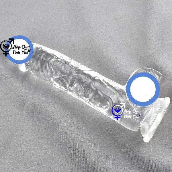  Dương vật giả silicon trong suốt có đế hít tường L1 