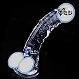  Dương vật giả silicon trong suốt có đế hít tường L1 