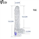  Dương vật giả silicon trong suốt có đế hít tường L1 