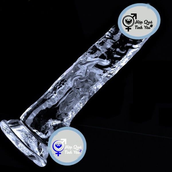  Dương vật giả silicon trong suốt có đế hít tường L1 