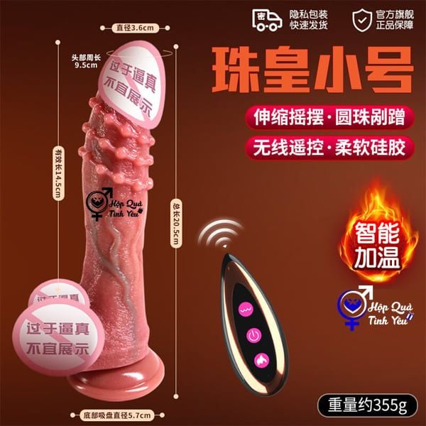  Dương vật giả size nhỏ có bi đế hít tường rung thụt nhiệt r3 