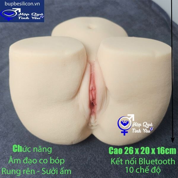  Mông giả silicon cao cấp âm đạo co bóp rung 10 chế độ dùng app 3.5kg 