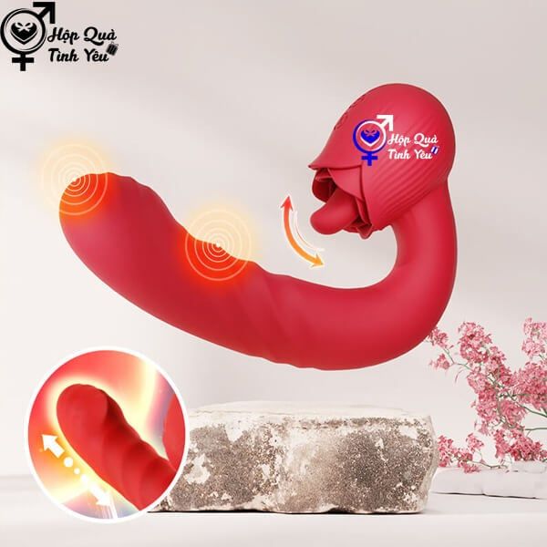  Máy rung hoa hồng 2 đầu cực mạnh không dây chính hãng 