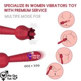  Máy rung thụt lưỡi liếm hoa hồng 2 đầu không dây cho nữ 