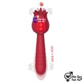  Máy rung thụt lưỡi liếm hoa hồng 2 đầu không dây cho nữ 