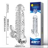  Bao cao su đôn dên Meleon đầu trơn thân bi tăng kích thước có quai đeo 
