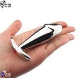  Phích cắm hậu môn inox đầu dương vật đính đá phát sáng 
