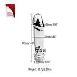  Phích cắm hậu môn inox đầu dương vật đính đá phát sáng 
