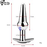  Phích cắm hậu môn inox điều khiển từ xa không dây dùng sạc sku1 