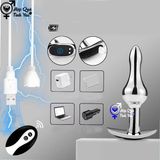  Phích cắm hậu môn inox điều khiển từ xa không dây dùng sạc sku2 