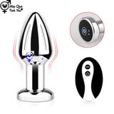  Phích cắm hậu môn inox điều khiển từ xa không dây dùng sạc sku3 