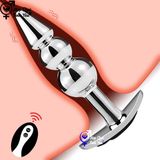  Phích cắm hậu môn inox điều khiển từ xa không dây dùng sạc sku4 