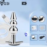  Phích cắm hậu môn inox điều khiển từ xa không dây dùng sạc sku4 