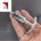  Phích cắm hậu môn inox đính đá phát sáng đầu nhọn đế dài 