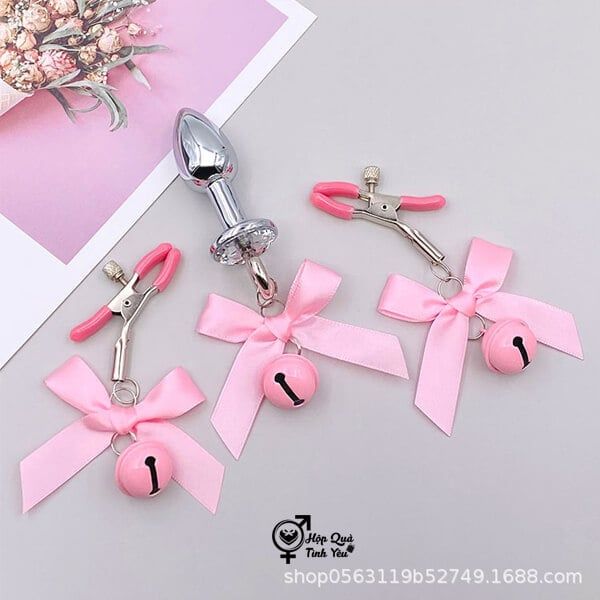  Phích cắm hậu môn kẹp ty bộ 3 chuôn nơ giá rẻ t78 