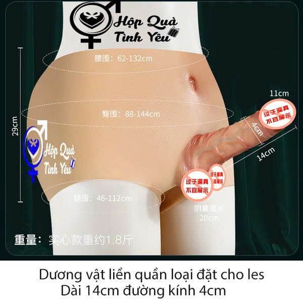  Quần dương vật giả silicon cao cấp loại đặc ruột 