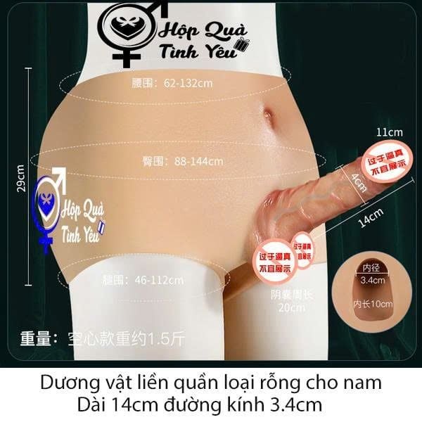  Quần dương vật giả silicon cao cấp loại rỗng ruột 1 