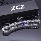  Sextoy 2 đầu trong suốt thủ dâm cho hậu môn và âm đạo k1 