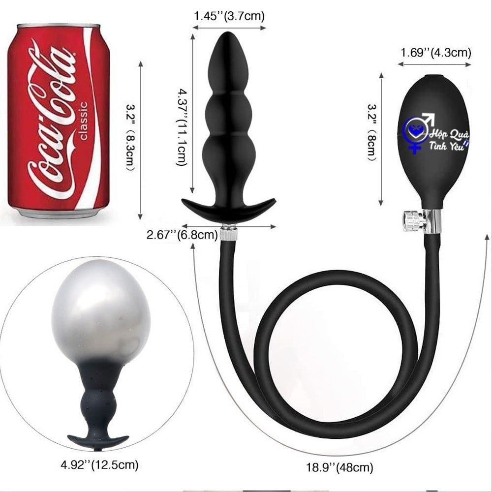  Sextoy rung hậu môn bơm hơi 3 khấc giá rẻ 