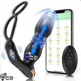  Sextoy rung thụt hậu môn và âm đạo điều khiển từ xa bằng app 