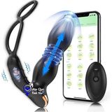  Sextoy rung thụt hậu môn và âm đạo điều khiển từ xa bằng app 