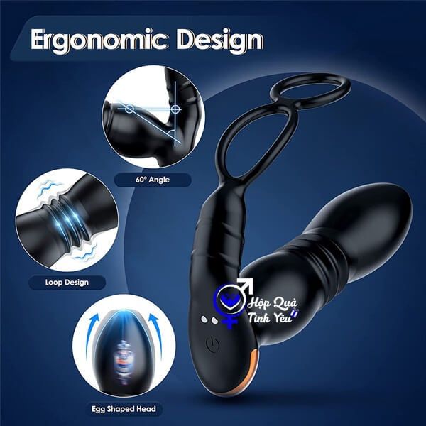  Máy rung thụt sextoy hậu môn và âm đạo điều khiển từ xa bằng app bluetooth r2 