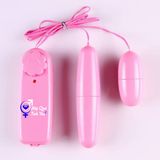  Trứng rung mạnh 2 đầu mini màu hồng dùng pin giá rẻ 