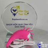  Vòng đeo dương vật massage kết hợp lưỡi liếm G-spot rung 10 chế độ 