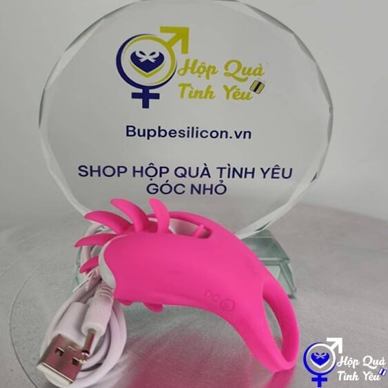 Vòng đeo dương vật massage kết hợp lưỡi liếm G-spot rung 10 chế độ 