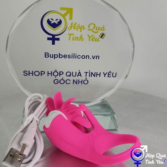  Vòng đeo dương vật massage kết hợp lưỡi liếm G-spot rung 10 chế độ 