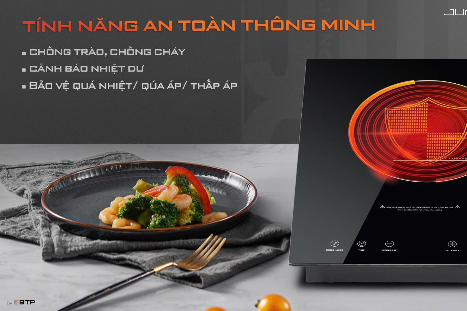 Bếp Điện Hồng Ngoại Đơn Junger  IS-19 | Lắp Âm/Dương 1 Vùng Nấu