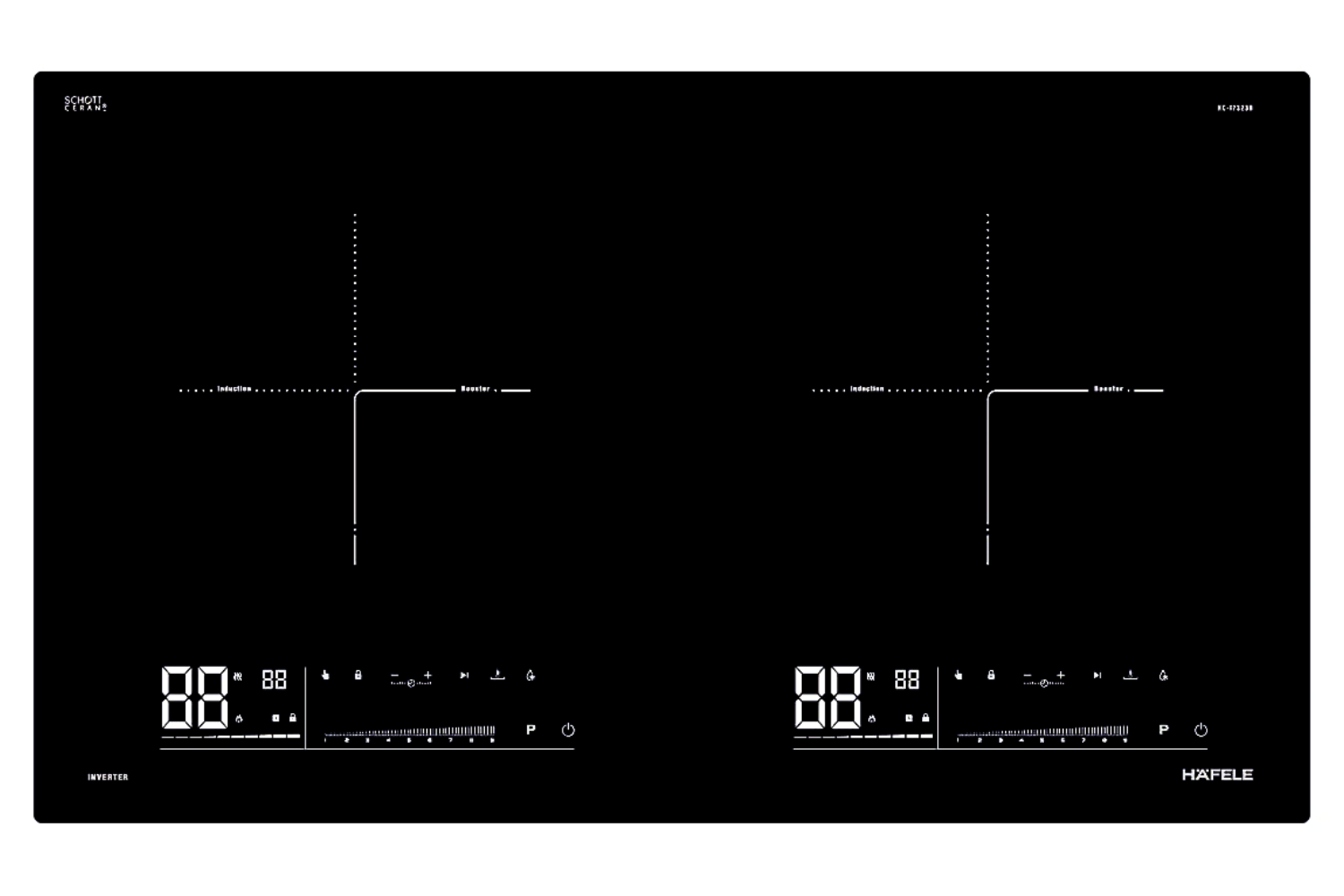 Bếp Từ Đôi Hafele HC-I7323B (536.61.886) | 02 Vùng Nấu