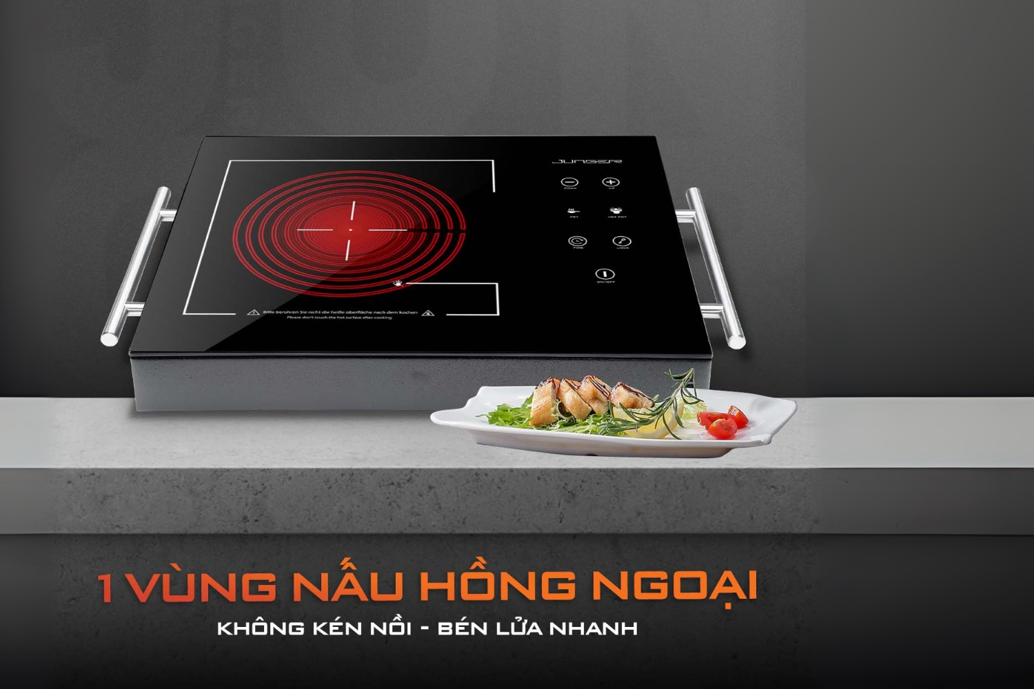 Bếp Điện Hồng Ngoại Đơn Junger MT-21 | Lắp Dương 1 Vùng Nấu