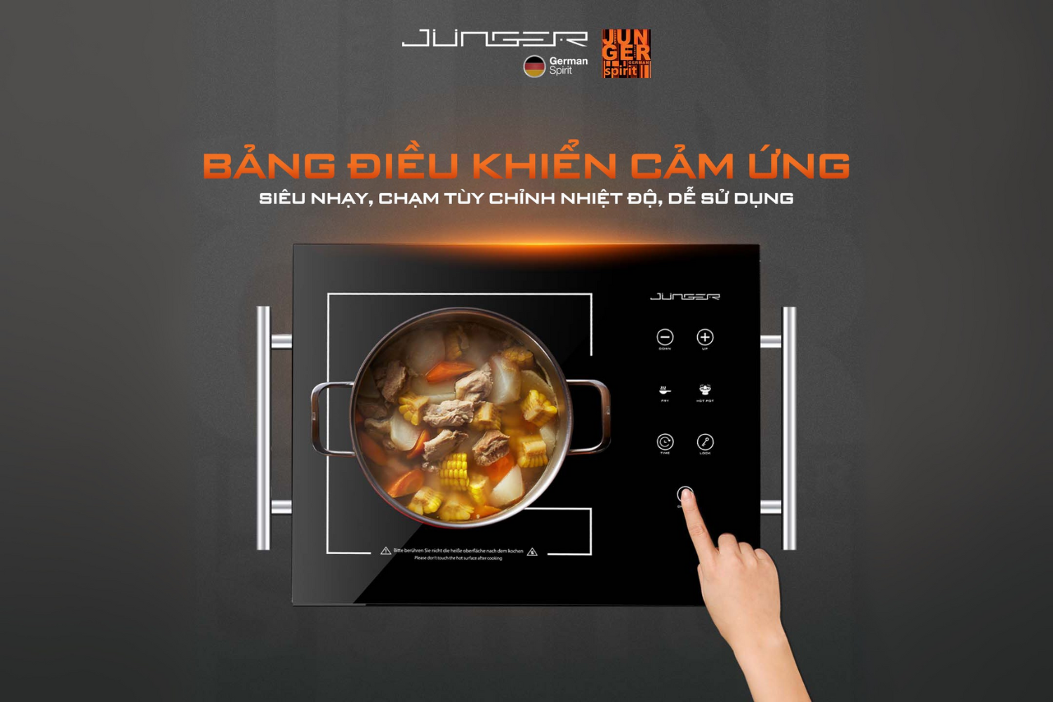 Bếp Điện Hồng Ngoại Đơn Junger MT-21 | Lắp Dương 1 Vùng Nấu