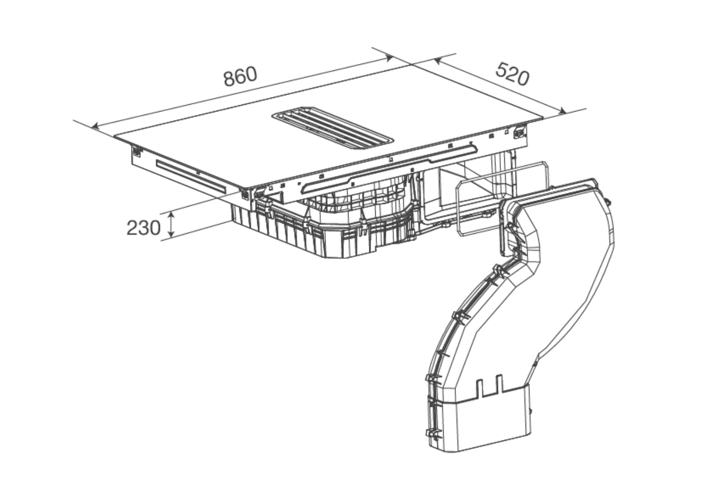 Bếp Từ Hút Mùi Malloca HIH 860 FZ | 04 Vùng Nấu Ghép Nối